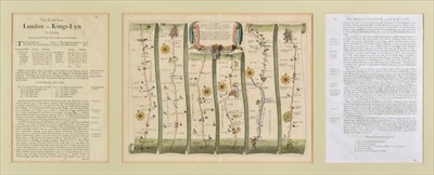 Lot 143 - Ogilby (John). The London from London to Kings Lyn com. Norfolk, circa 1698