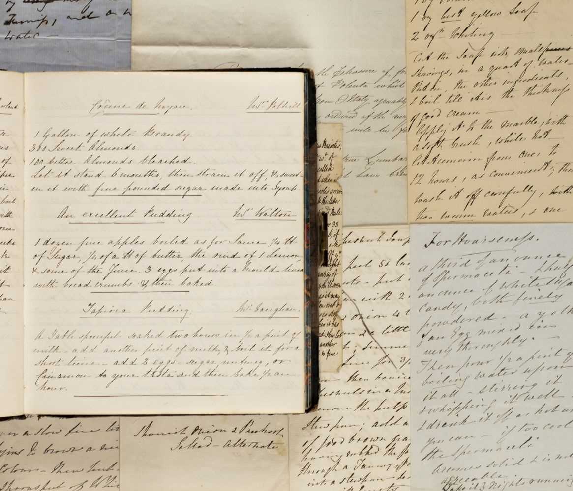 Lot 228 - Manuscript Cookery Book. A mid 19th century recipe book