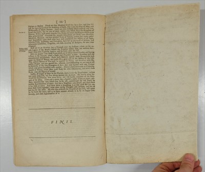 Lot 256 - Browne (Sir Thomas). A Letter to a Friend, 1st edition, 1690,  Pirie copy