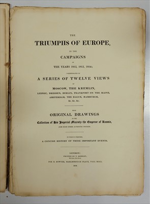 Lot 9 - Bowyer (Robert). The Triumphs of Europe, 1814