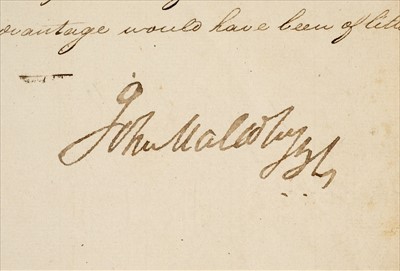 Lot 35 - Malcolm (Sir John). Signed manuscript report on the siege of Asirgarh, 1819, & 2 others