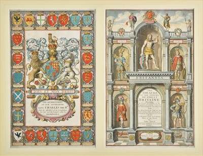 Lot 186 - Atlas title-pages. Speed (John). Theatrum Imperii Magnae Britanniae, Amsterdam: Hondius, 1616