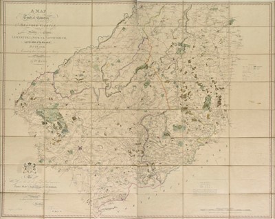 Lot 126 - King (William). A Map of a Tract of Country Surrounding Belvoir Castle..., 1806