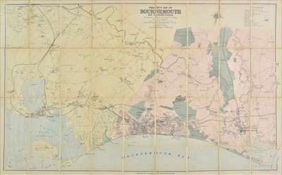 Lot 92 - Bournemouth. Bacon (G.W.), Bright's Map of Bournemouth..., circa 1880