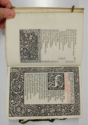 Lot 333 - Kelmscott Press. Poems by the Way, written by William Morris, 1891