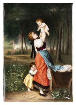 Lot 306 - Porcelain Plaque and Berlin Porcelain. 19th century