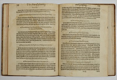 Lot 74 - Hill (Thomas). A Profitable Instruction of the Perfite Ordering of Bees, 3rd edition, 1574