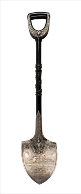 Lot 75 - Presentation spade. A fine Victorian presentation spade