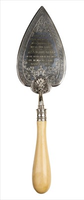 Lot 76 - Presentation trowel. A Victorian presentation trowel - West Bridgford, Nottingham