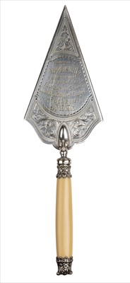 Lot 77 - Presentation trowel. A Victorian presentation trowel Fochriw, Wales