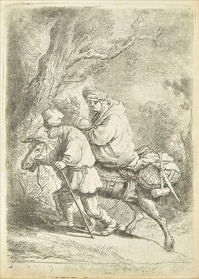 Lot 316 - Rembrandt (Harmensz van Rijn, 1606-1669). The Flight into Egypt, 1633
