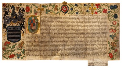 Lot 210 - Mary I (Queen of England, 1516-1558). Grant of Arms to John Hombreston, 17 June 1554