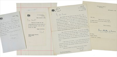 Lot 31 - India. 12 autograph or typed letters signed from various governors-general of India, 20th century