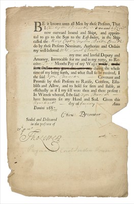 Lot 23 - East India Company. Group of printed and manuscript documents, 17th-19th century