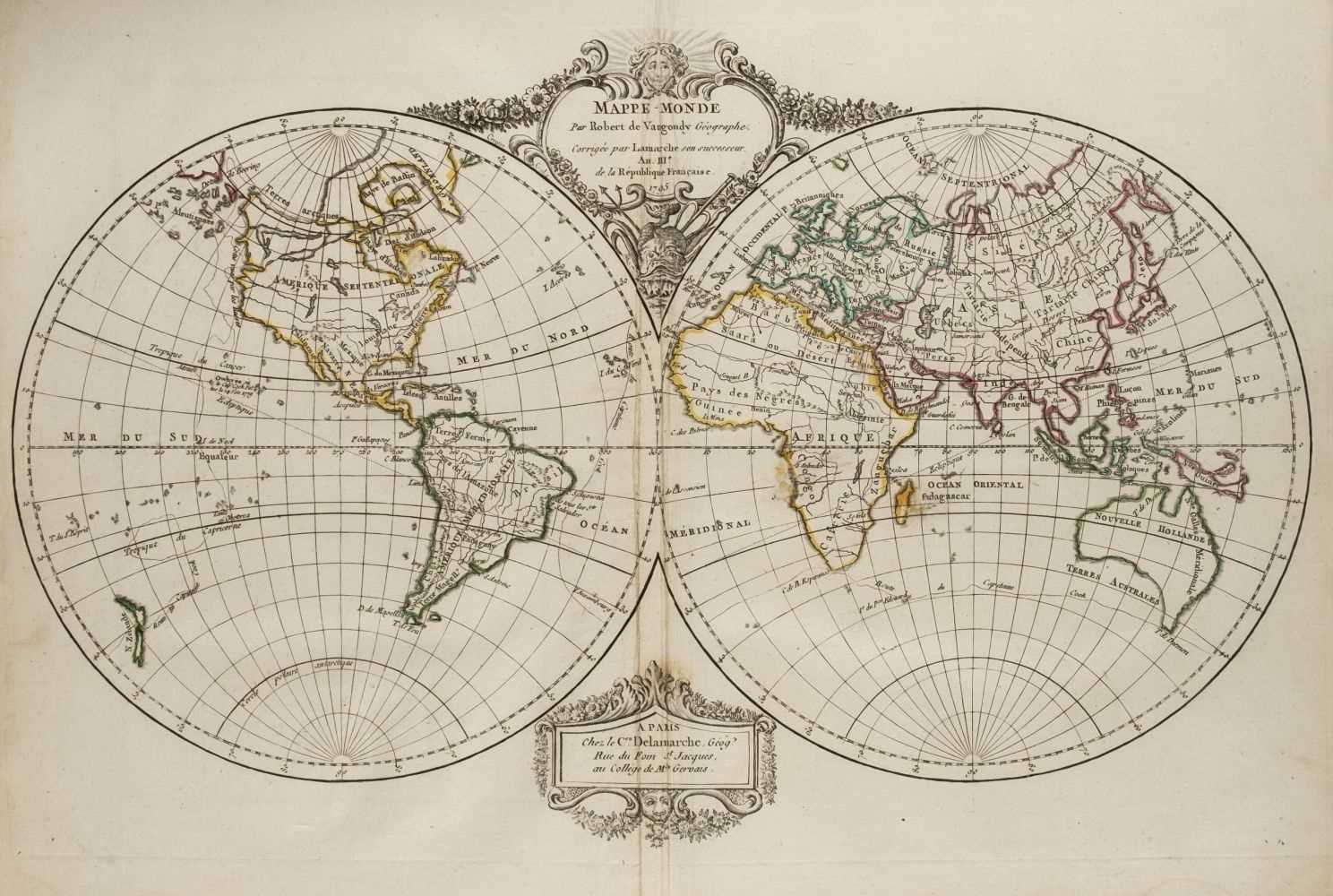 Lot 21 - De Vaugondy (Robert), Nouvel Atlas Portatif, 1795
