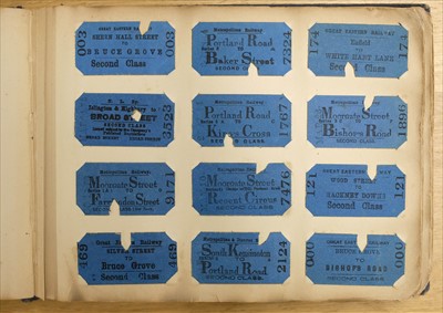Lot 234 - Railway Tickets. An album of Edmondson railway tickets and stubs, mostly early 20h century