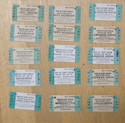 Lot 234 - Railway Tickets. An album of Edmondson railway tickets and stubs, mostly early 20h century