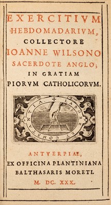 Lot 124 - Wilson (John). Exercitium Hebdomadarium