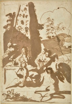 Lot 267 - Testa (Pietro, 1611-1650). The Rest on the Flight into Egypt