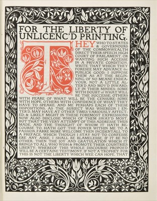 Lot 379 - Eragny Press. Areopagitica., 1904, presentation copy to Charles Shannon
