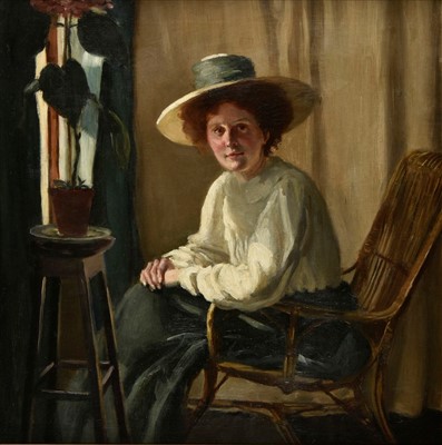 Lot 508 - English School. Portrait of a Edwardian lady, early 20th century
