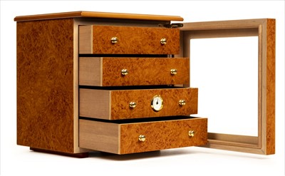 Lot 44 - Cigars. A fine collection of 143 Cuban cigars housed in 3 humidors