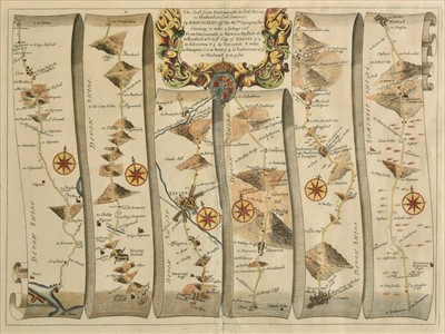 Lot 119 - Ogilby (John). The Road from Dartmouth in Com Devon to Minhead in Com Somerset, circa 1698