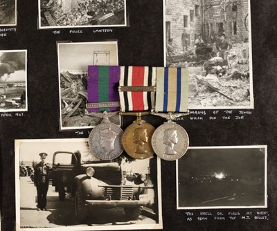 Lot 24 - Palestine Police. A group of three medals to Police Constable J.G. Green