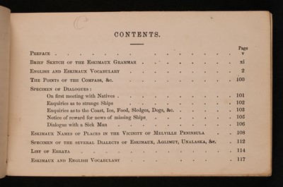 Lot 178 - Washington (John). Eskimaux and English Vocabulary, 1850