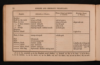 Lot 178 - Washington (John). Eskimaux and English Vocabulary, 1850
