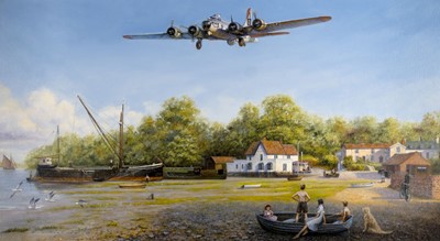 Lot 143 - Perring (Bill, 20th century). Flying Fortress, oil on canvas