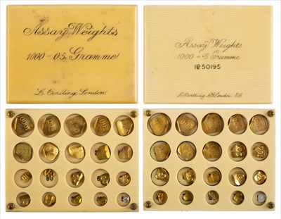 Lot 34 - Assay Weights. A collection of assay weights by L Oertling c.1900