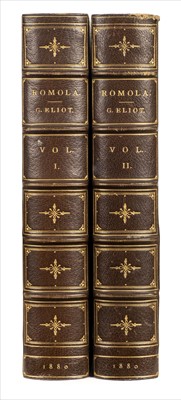 Lot 573 - Binding. Romola by George Eliot, 2 volumes, 1880
