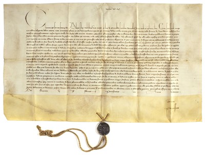 Lot 647 - House of Grimaldi: Branch of Antibes. 4 documents, 1381-1431