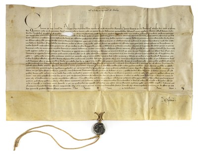 Lot 647 - House of Grimaldi: Branch of Antibes. 4 documents, 1381-1431
