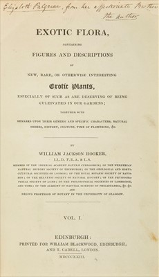 Lot 301 - Hooker (William Jackson). Exotic Flora, 3 volumes, 1st edition, 1823-27