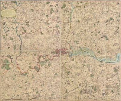 Lot 112 - London. Faden (William), The Country Twenty-five Miles round London..., 1802