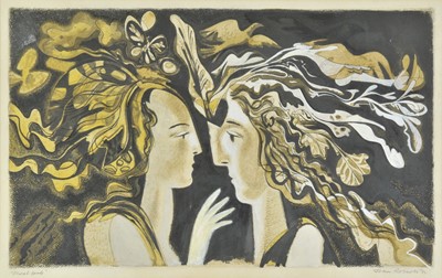Lot 576 - Roberts (John, 20th c.). Floral Heads, 1982, plus others