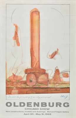 Lot 462 - Oldenburg (Claes, 1929 -) Inverted Fireplug as Skyscraper, lithographic poster