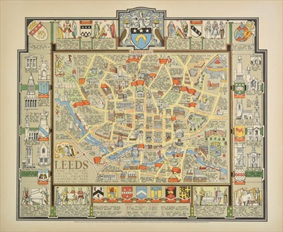Lot 109 - Leeds. Jones (Dennis M.), Leeds..., for Pictorial Maps Ltd., 1948