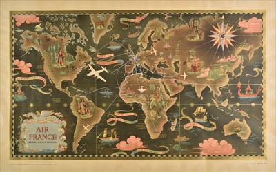 Lot 72 - Boucher (Lucien). Air France Reseau Aerien Mondial, Paris, circa 1935