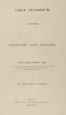 Lot 293 - Cotman (John Sell). Liber Studiorum; A Series of Sketches and Studies, 1838