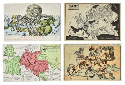 Lot 114 - Map & Propaganda postcards. A collection of forty-one postcards, mainly WW I.