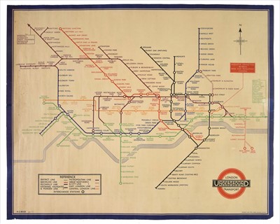 Lot 111 - London Underground. Beck (Henry Charles), London Underground Transport map, 1934