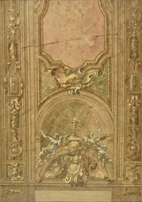 Lot 279 - Genoese School. Design for a Baroque Ornamental Monument