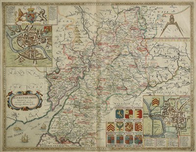 Lot 98 - Gloucestershire. Saxton (Christopher & Lea Philip), Glocester-Shire described..., circa 1693