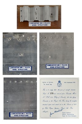 Lot 50 - Battle of Britain. Lancaster Mk1 (City of Lincoln) aircraft structure