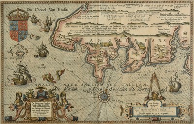 Lot 159 - Waghenaer (Lucas Janszoon). Zee Caerte von Englelants Eijndt..., 1586