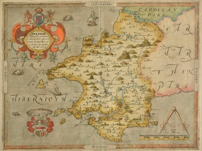Lot 130 - Pembroke. Saxton (Christopher), Penbrok Comitat qui inter Meridionales Cambriae..., 1579