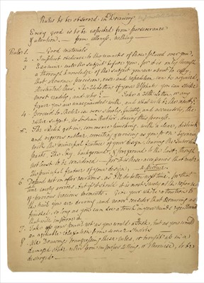 Lot 297 - Cotman (John Sell, 1782-1842). Rules to be observed in Drawing, circa 1815